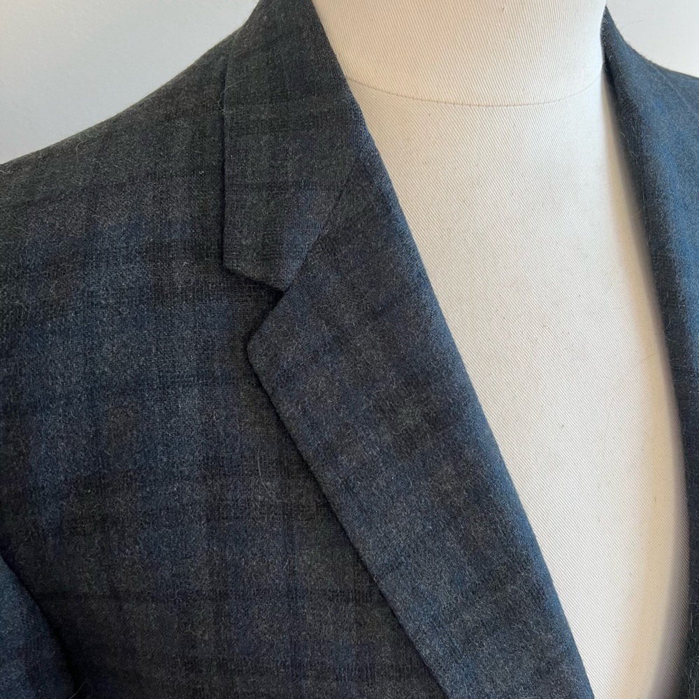 Gold Emblem Plaid Wool Jacket - Picture 3 of 11